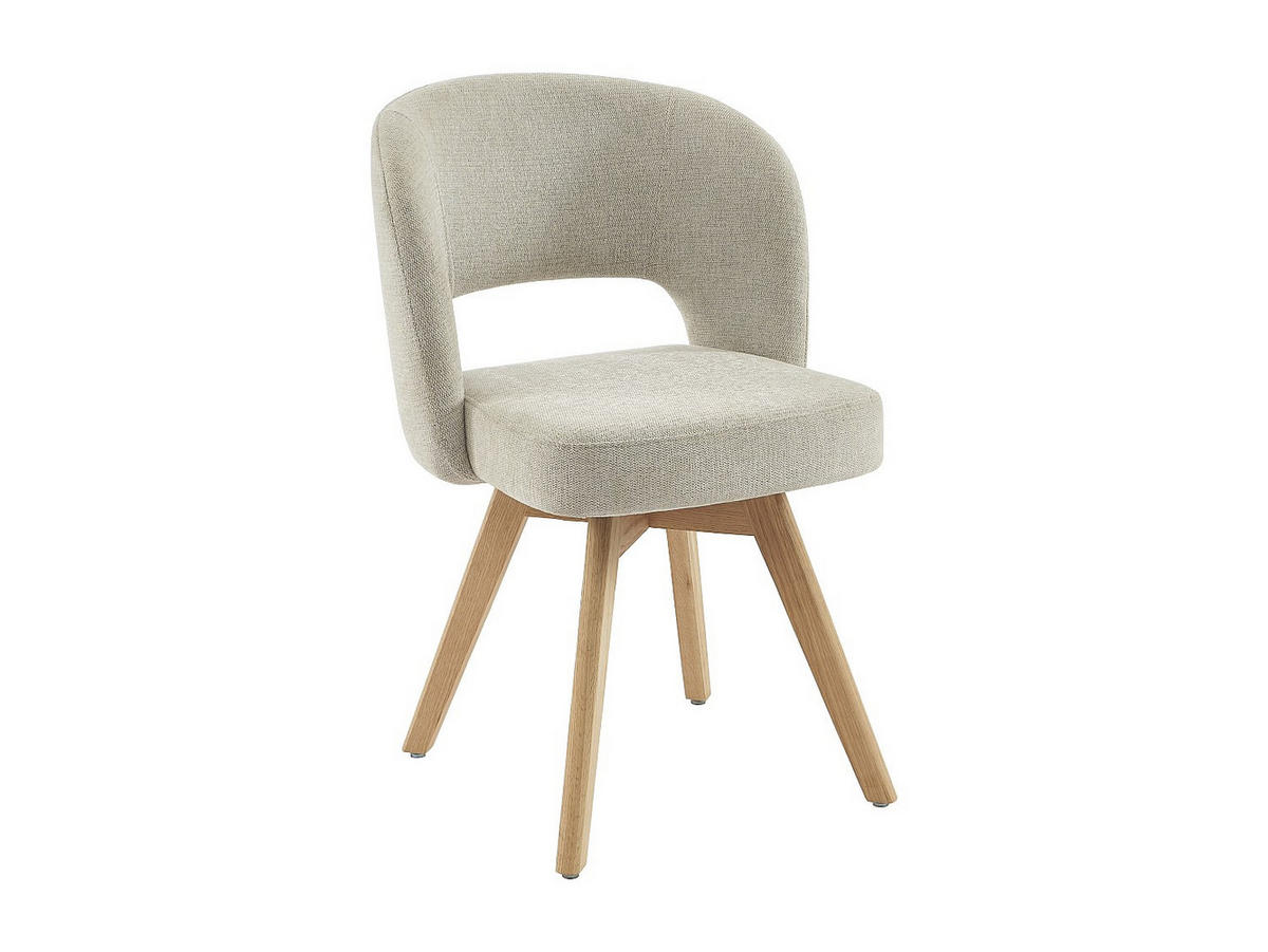 STUHL - 54 x 60.5 - stoff - cremefarben Gustavy - Creme, Textil (54/79/60.5cm) - Vente-Unique