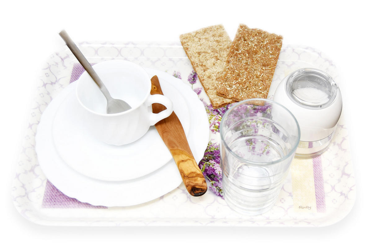 TABLETT Espresso, rechteckige Melamin Serviertablett 38x26 cm - Braun, Kunststoff (26/2/38cm) - Lashuma