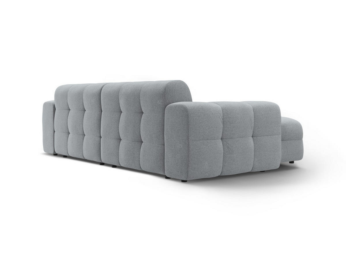 ECKSOFA links Kendal aus strukturiertem Stoff platin 4 Sitzplätze - Platinfarben, Textil (173/256cm) - Micadoni