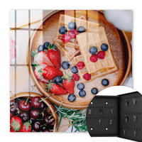 SCHLÜSSELBOX Schwarz 30x30 cm- Türöffnung nach rechts - Obstfrühstück - Braun, Metall (30/30/5cm) - TULUP