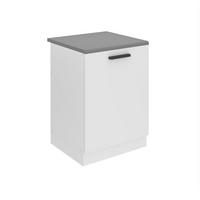 SPÜLENUNTERSCHRANK 60 cm SDZ, mit Arbeitsplatte, mit 1 Tür, Weiß matt - Weiß, Holz (60/85/51.6cm) - B BELINI GROUP