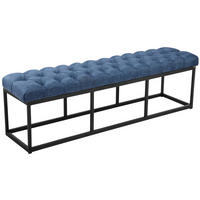 SITZBANK Mexico Stoff Blau - Blau, Textil (150/46/38cm) - DELUKE