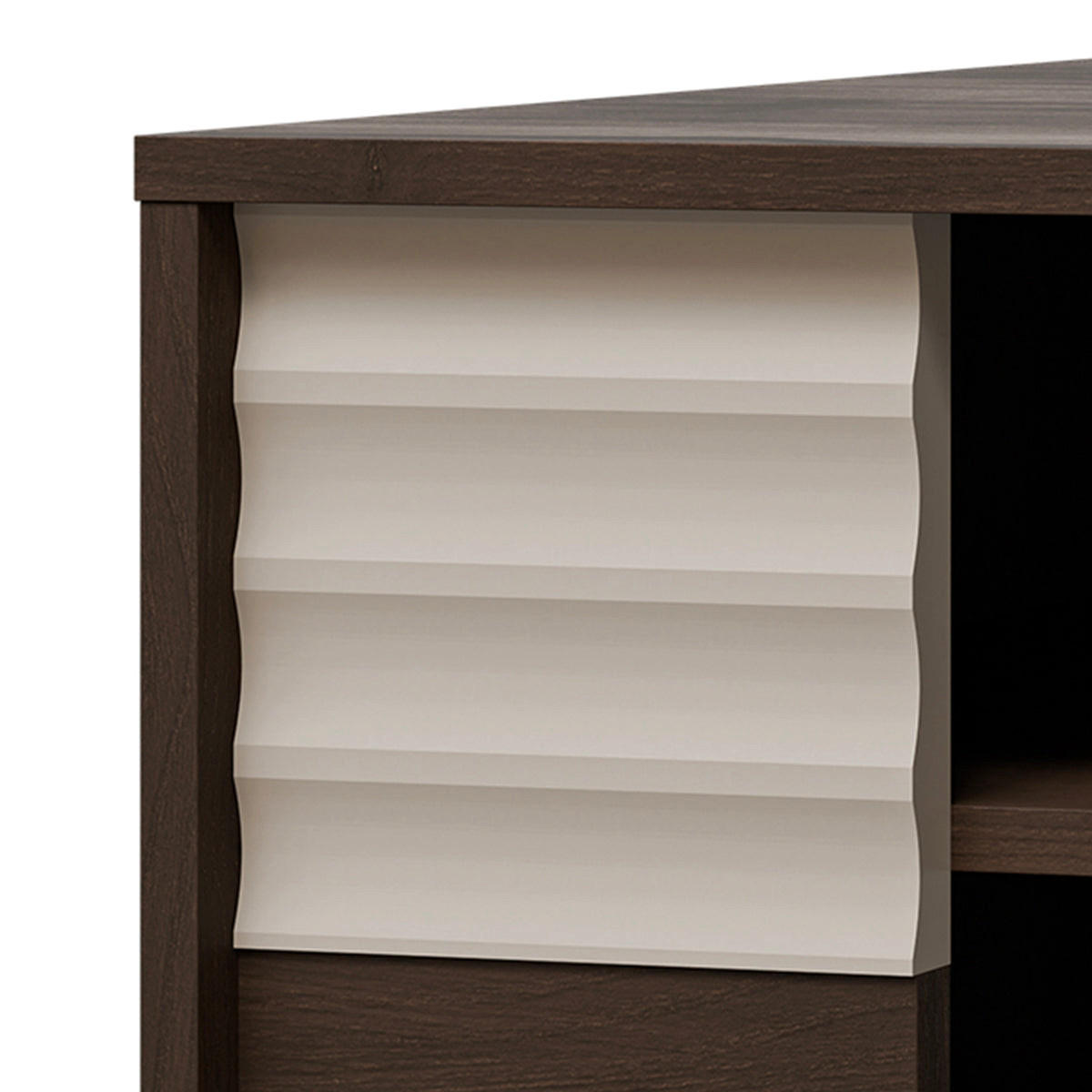 KONFERENČNÝ STOLÍK Astra Tmavé drevo a kašmír - béžová, kompozitné drevo (60/96.6/55cm) - Petits-meubles
