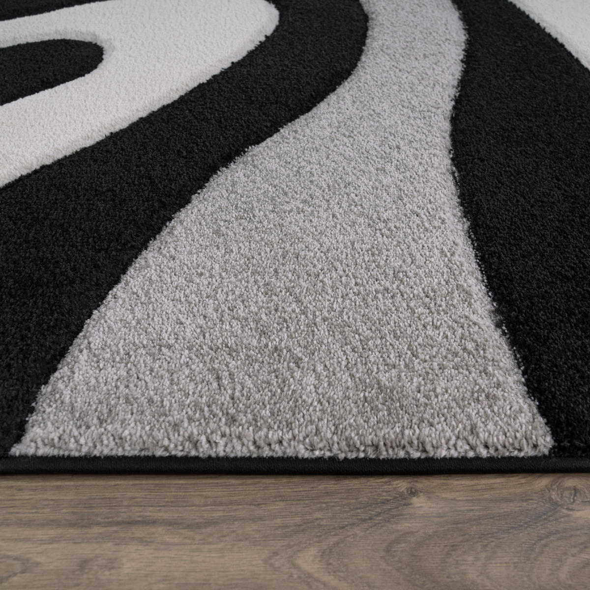 KURZFLORTEPPICH 160/230 cm Diamond 760 - Schwarz, Textil (160/230cm) - Paco Home