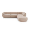 ECKSOFA rechts Miley aus Samt cappuccino 6 Sitzplätze - Cappuccino, Textil (248/255cm) - Micadoni