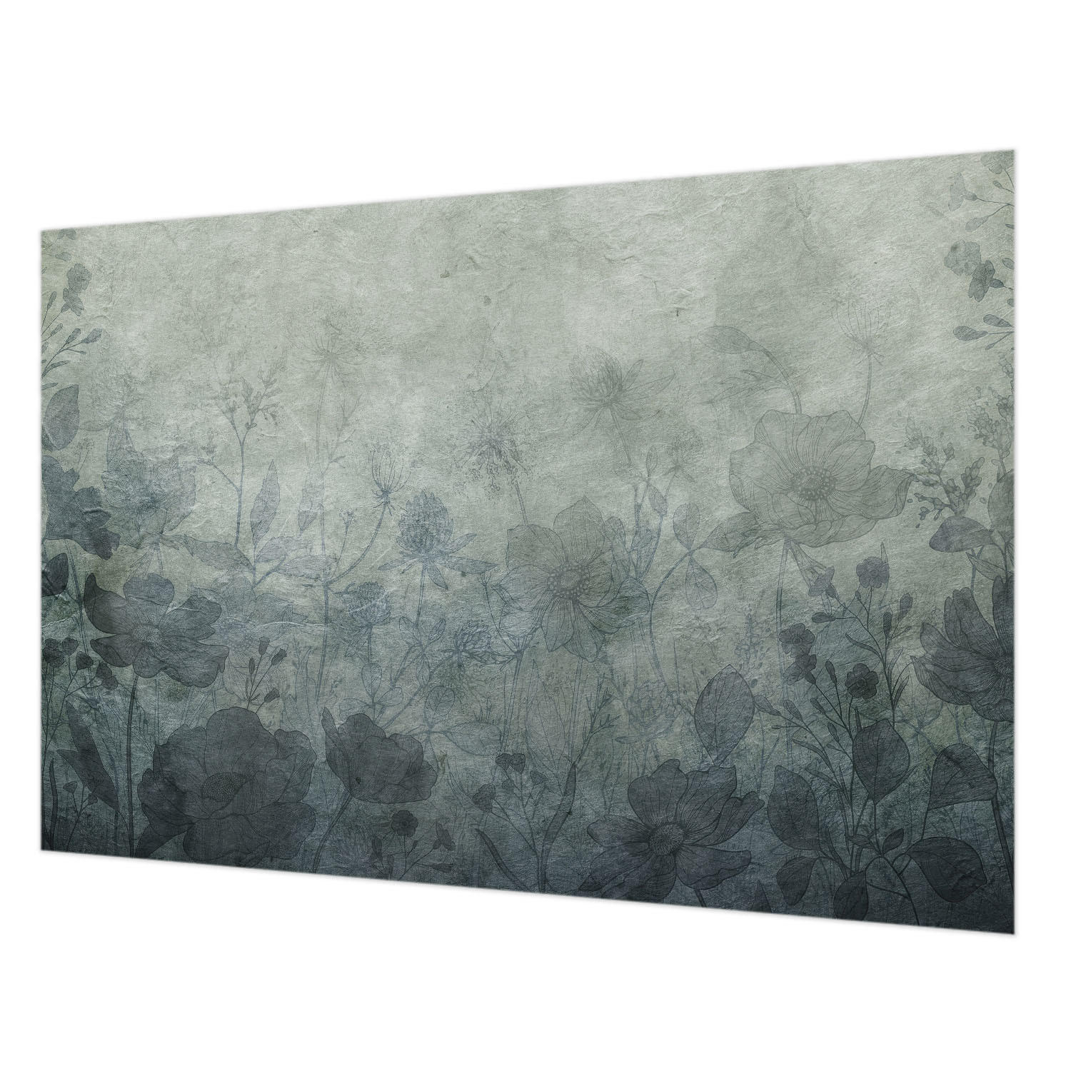 FOTOTAPETE 152x104 cm - Pflanzeneleganz - Grau, Textil (152/104cm) - Wallfluent