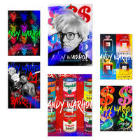 POSTER Set Mit 6 Iconico Graffiti Pop Di Andy Warhol A3 & A4 Rahmenlos - Klar, Papier (29/3cm) - Nacnic