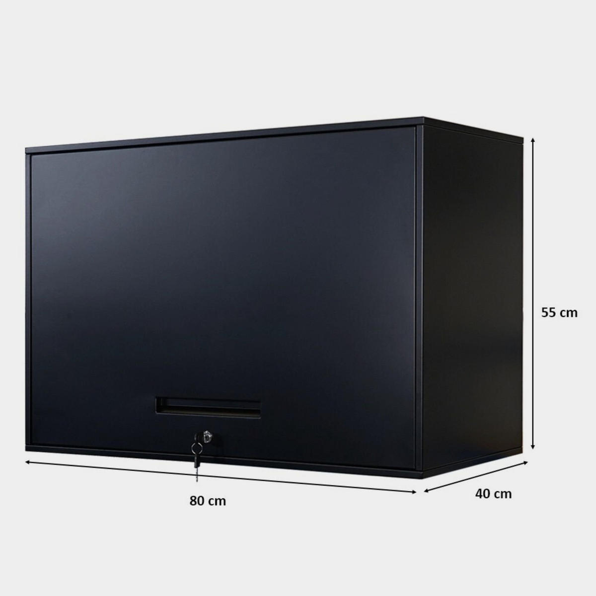 WERKZEUGSCHRANK Elephant Set Metall Wandschrank 55x80x40cm Schwarz - Schwarz, Metall (80/55/40cm) - PROREGAL