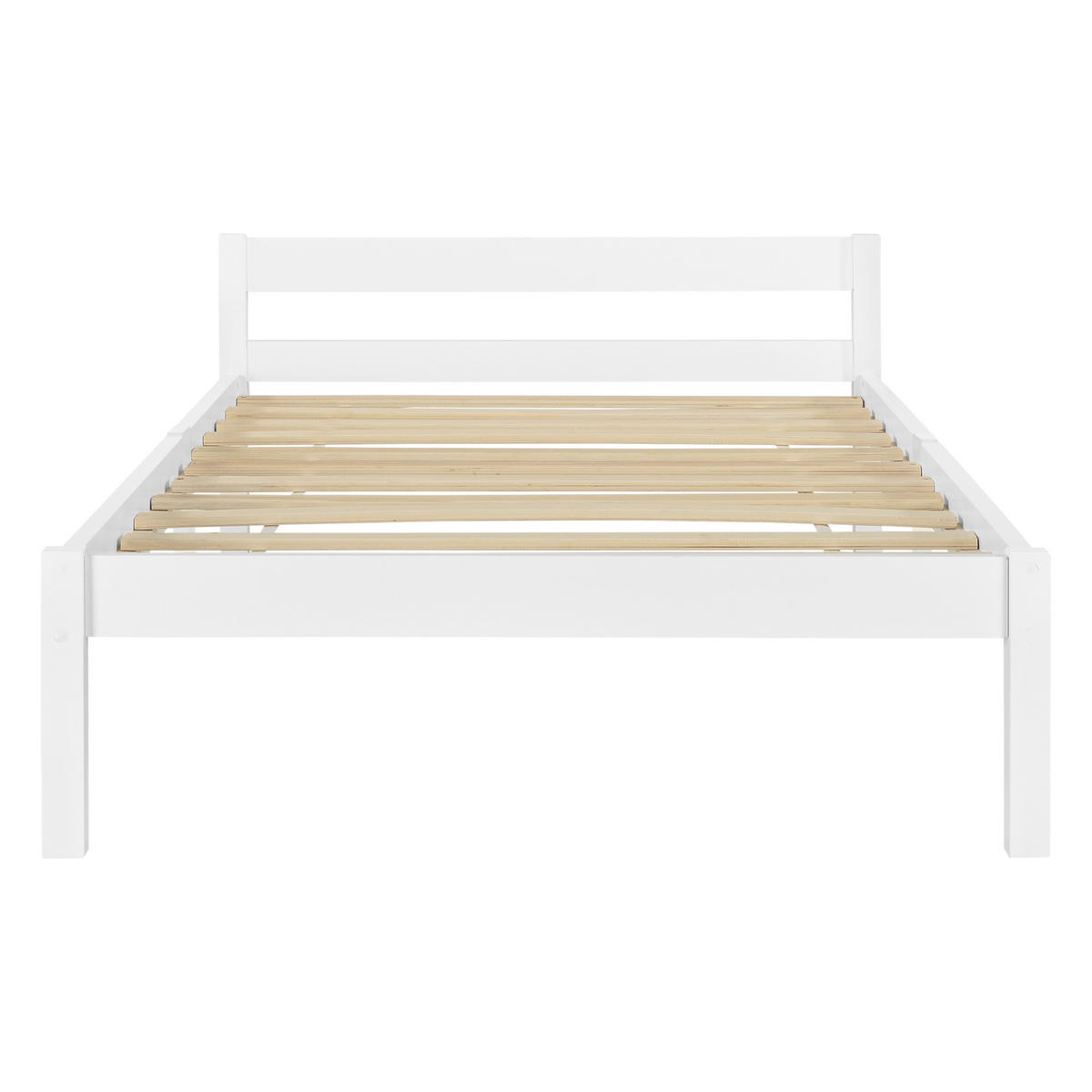 HOLZBETT Nakkila - Weiß, Holz (120/200cm) - [en.casa]