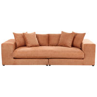 3-SITZER-SOFA orange mit Kissen Glorvika - Orange, Textil (240/58/120cm) - Beliani