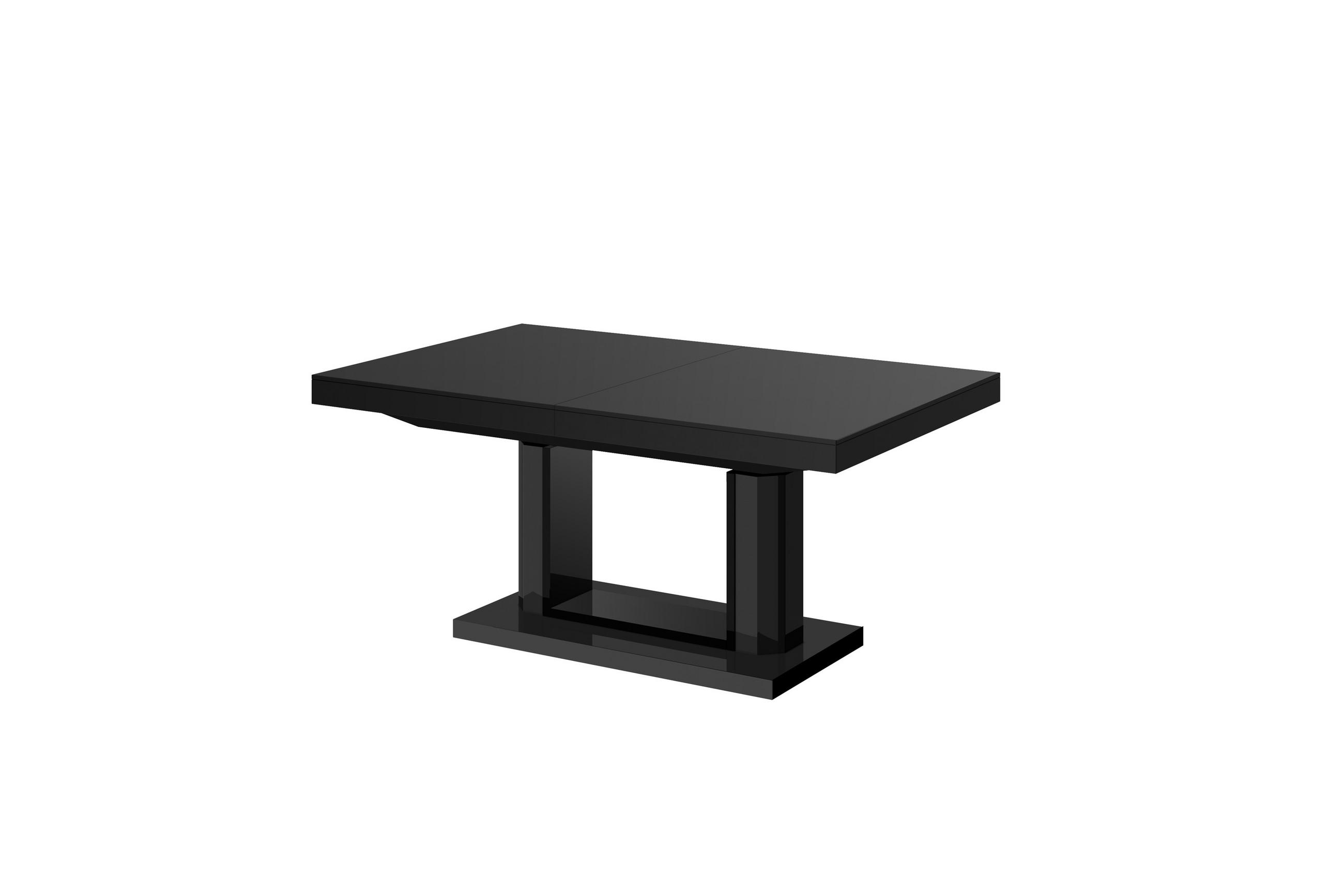 designimpex Couchtisch Schwarz Hochglanz 120x54x75 cm