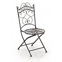 GARTENKLAPPSTUHL Metall Bronze - Bronzefarben, Metall (40/92/50cm) - CLP