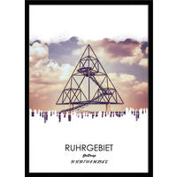 POSTER mit Rahmen 50x70 cm Ruhrgebiet Bottrop - Beige, Holz (51/71cm) - artissimo