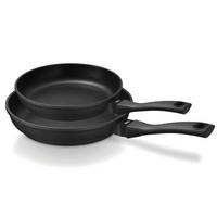 BRATPFANNEN-SET BratPFANNENSET Energy R 2-teilig Ø 24 und 28 cm – geeignet für alle Wärmequellen – keramische Antihaftbeschichtung - Schwarz, Metall (1/2/2cm)