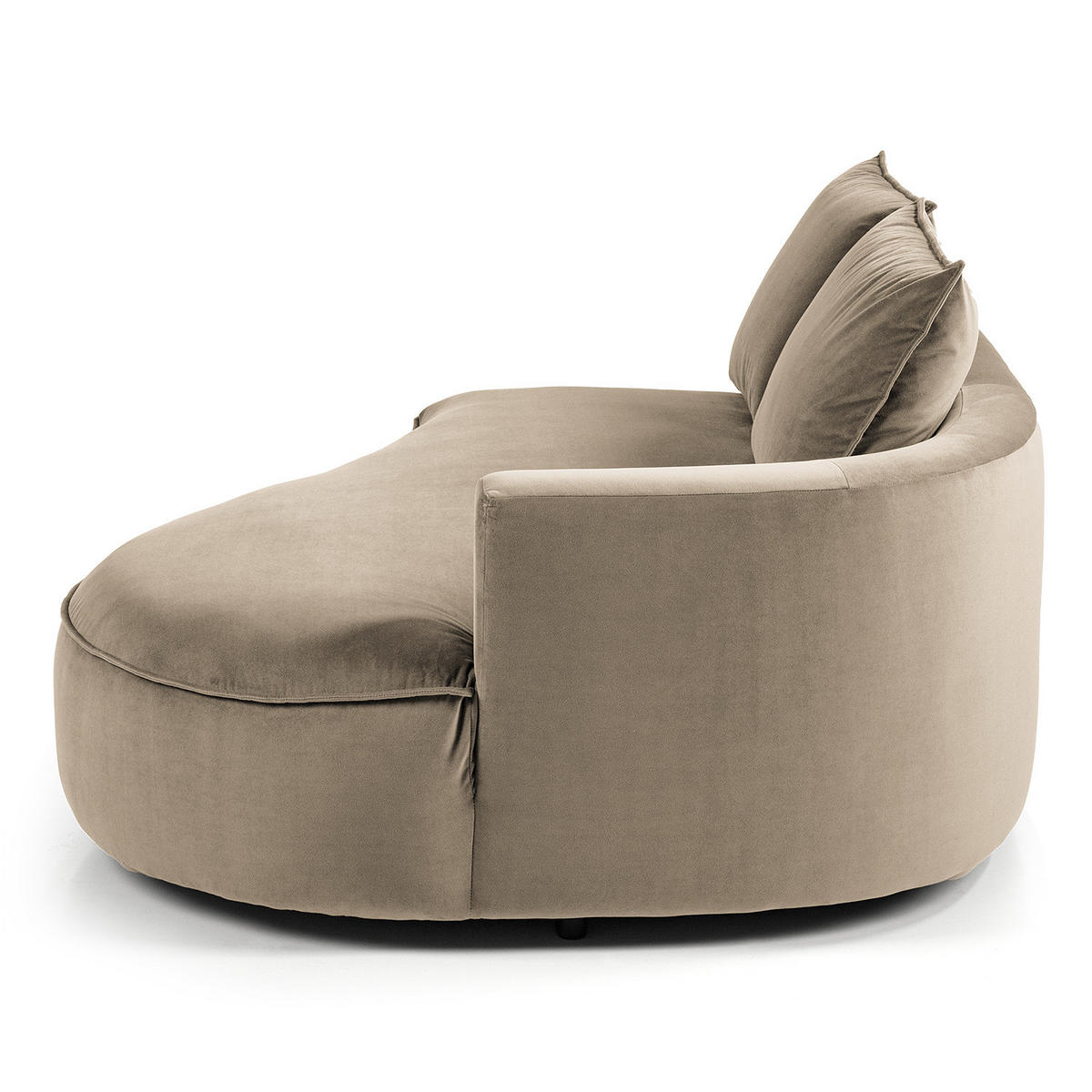 OTTOMANE - modular - Beige/Schwarz, Kunststoff/Textil (196/82/146cm) - home24