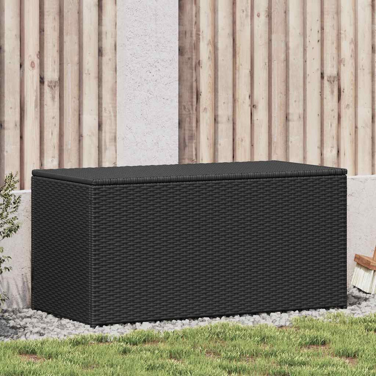 GARTENBOX Poly Rattan 100/50/50 Cm Schwarz - Schwarz, Kunststoff (100/50/50cm) - vidaXL