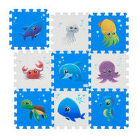 9TLG.PUZZLEMATTE - Multicolor, Textil (86/86cm) - Relaxdays