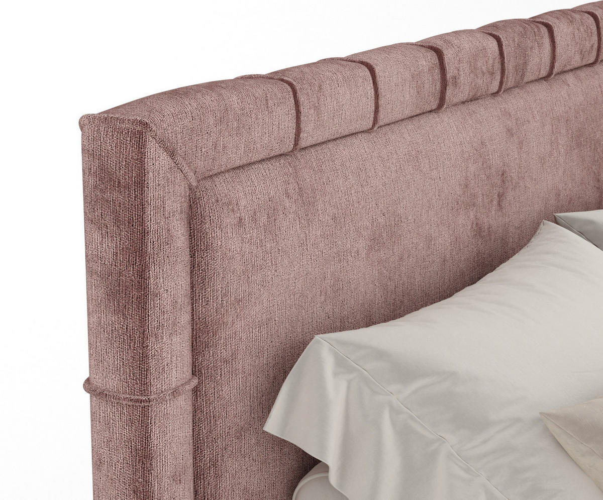 BOXSPRINGBETT Rosabel Rosa 200/200 cm mit Matratze und Topper - Pink/Schwarz, Holz/Holzwerkstoff (200/200cm) - Maison de Reve