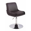 DREHSTUHL Lederlook braun - Chromfarben/Braun, Textil/Metall (43/71/50cm) - CLP