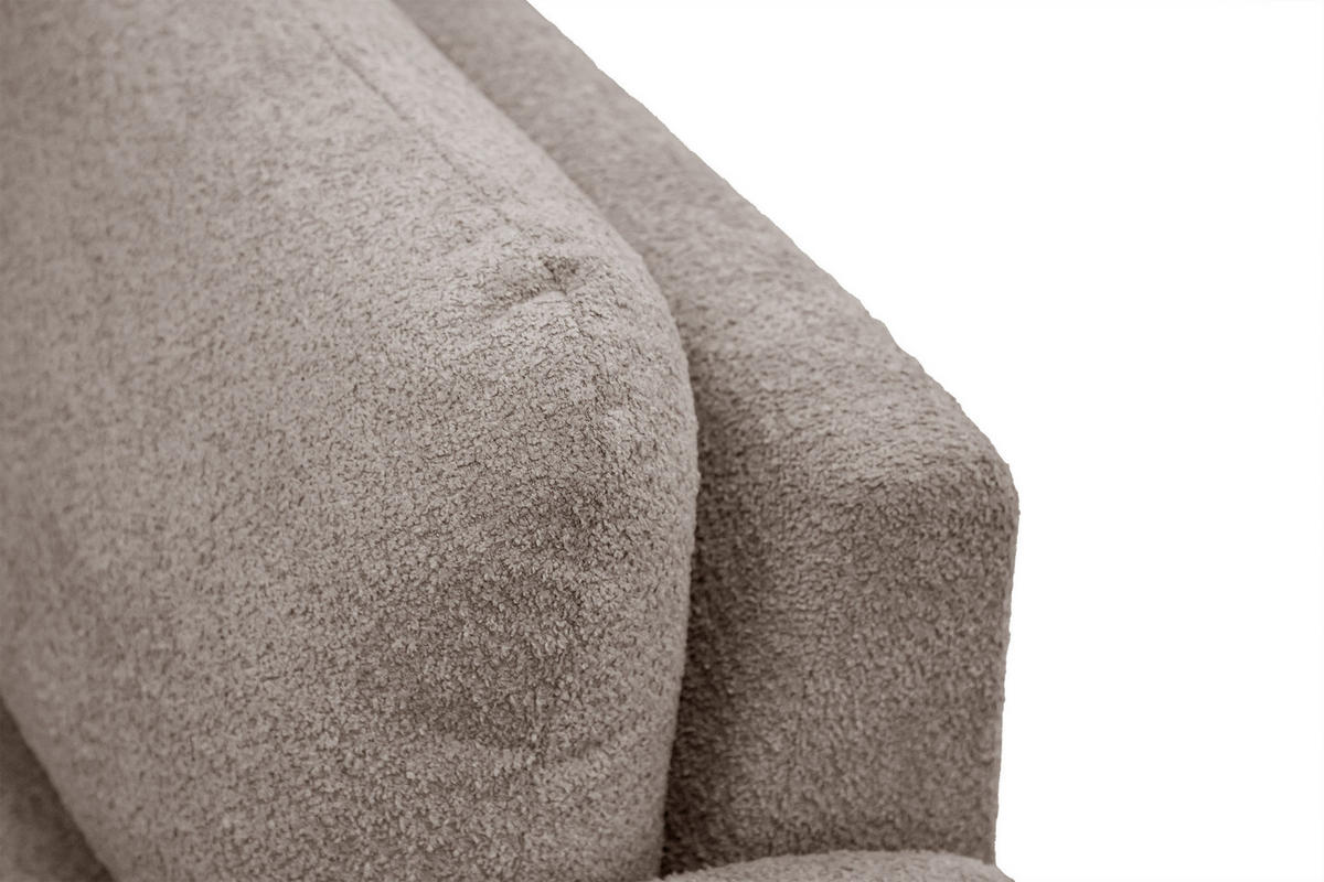 SOFA FEBE 2-Sitzer, beige - Beige/Schwarz, Holz/Textil (160/82/96cm) - Courtois Laville