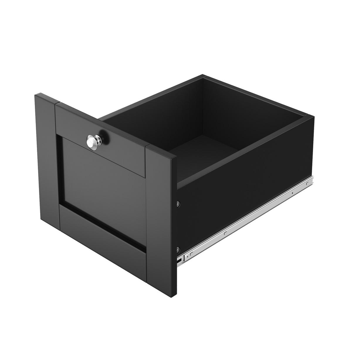 KÜCHENINSEL 135/90/44(70) cm Schwarz/Natur aus MDF mit klappbarer Arbeitsplatte - Schwarz, Holzwerkstoff (44/90/135cm) - OKMYHOME
