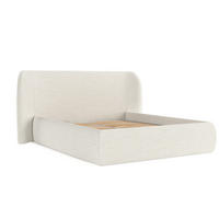 POLSTERBETT Bellano mit Stauraum 200/200 cm Creme im Modesto Stoff - Creme/Schwarz, Holz/Holzwerkstoff (200/200cm) - AltaBeds