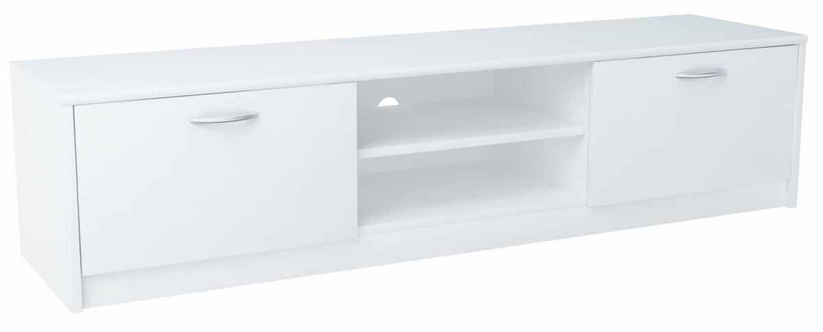 FERNSEHKOMMODE 2DC Weiß 160/41/36 cm - Weiß, Holzwerkstoff (160/36/41cm) - Matkam Möbel