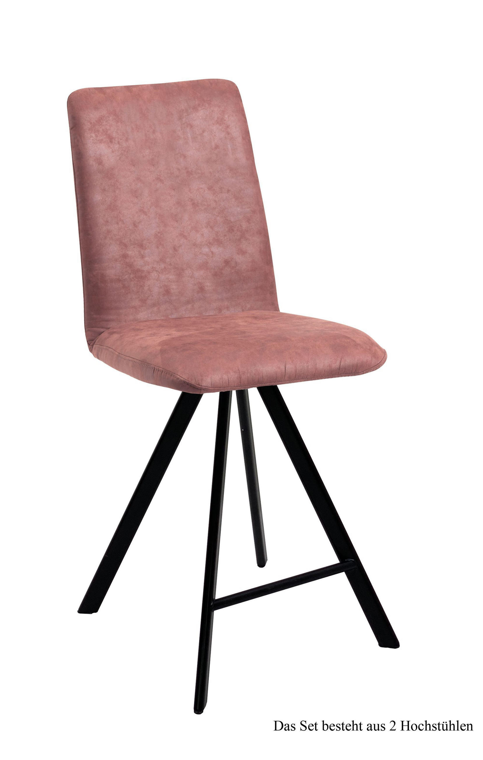 58aufmkessel Thekenstuhl Dunkelrosa, Schwarz 60x109x47 cm