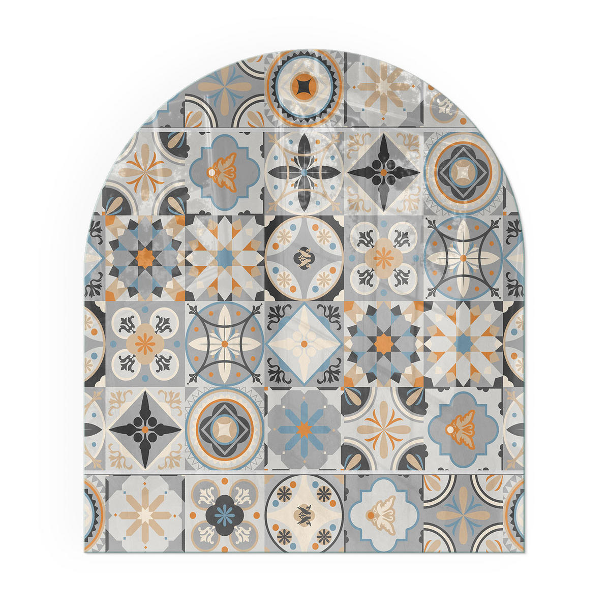 GLASPLATTE für Kamin 80x70 cm - Grau, Glas (80/70/0.4cm) - TULUP