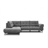 ECKSOFA SALVINI 5-Sitzer, dunkelgrau - Dunkelgrau/Schwarz, Holzwerkstoff/Textil (158/292cm) - Courtois Laville