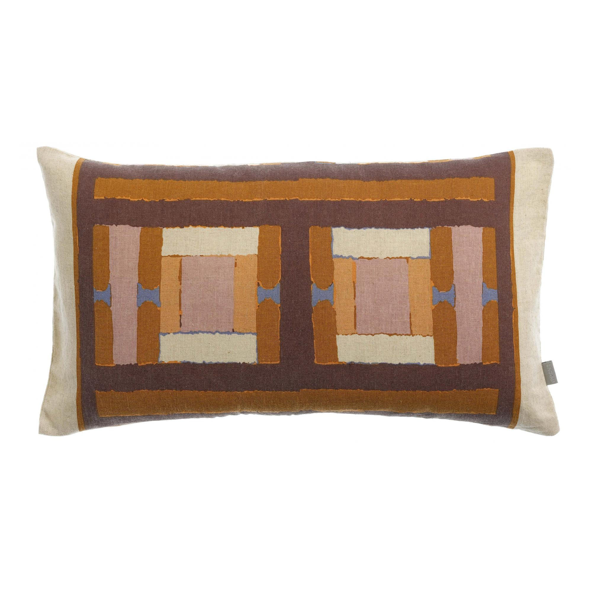 BEDRUCKTES KISSEN Taho kupferbraun 30 x 50 cm - Dunkelorange, Textil (30/50cm) - Vivaraise