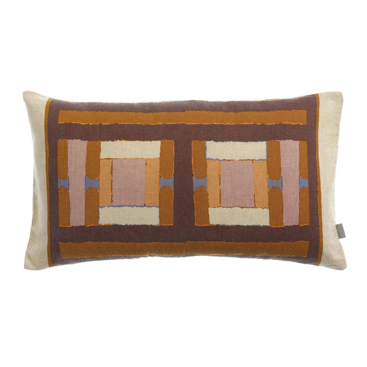 BEDRUCKTES KISSEN Taho kupferbraun 30 x 50 cm - Dunkelorange, Textil (30/50cm) - Vivaraise