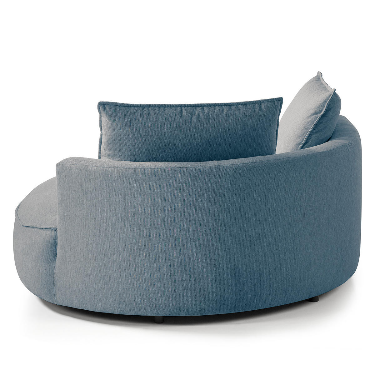 OTTOMANE - modular - Blau/Schwarz, Kunststoff/Textil (126/82/154cm) - home24