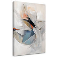 LEINWANDBILD Minimalistische Abstraktion Aquarell 40x60cm - Grau, Textil (40/60cm) - Feeby