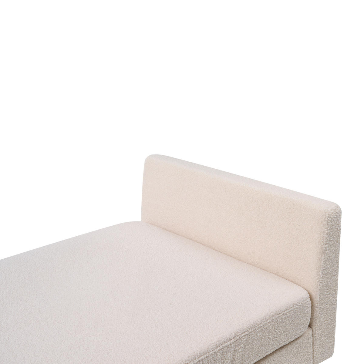 ČALOUNĚNÉ LEHÁTKO CHAISE LONGUE Látka Krémově bílé Archiane - bílá/černá, textil (170/60/85cm) - Beliani