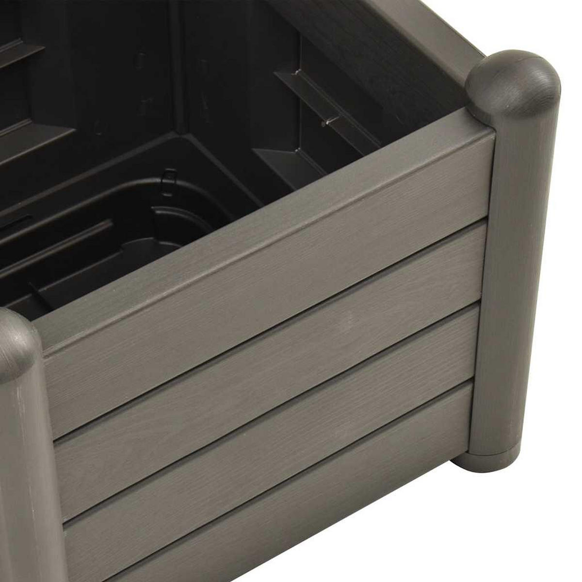 PFLANZKÜBEL Mit Spalier 43/43/142 Cm PP Anthrazit - Anthrazit, Kunststoff (43/142/43cm) - vidaXL