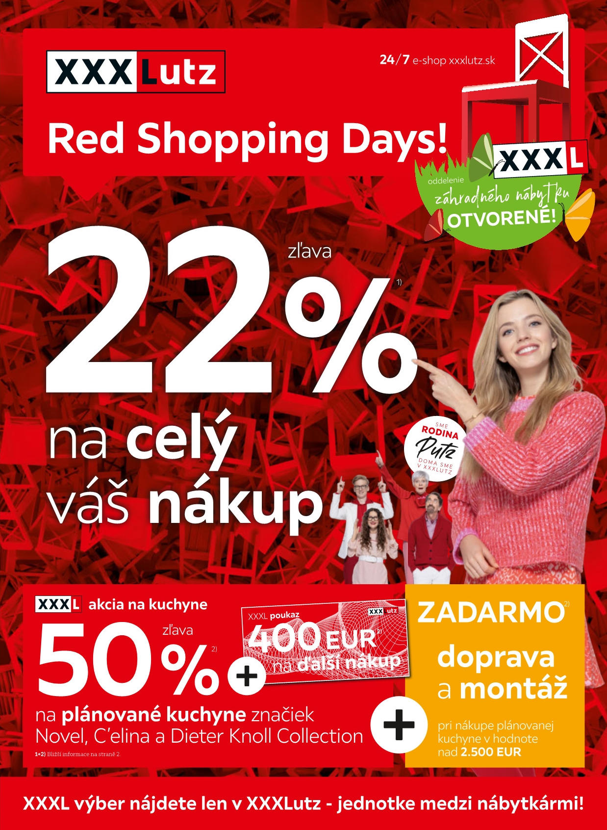 Red Shopping Days - zľava 22 % na celý váš nákup