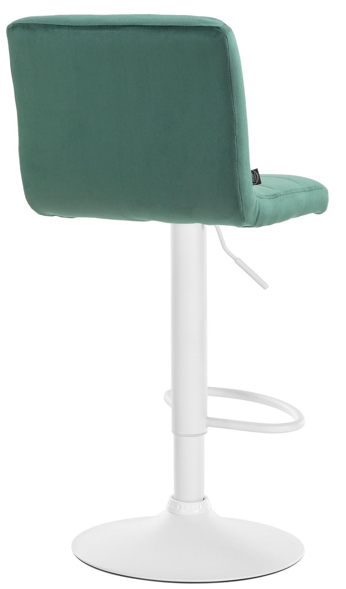BARHOCKER Samt grün - Weiß/Grün, Textil/Metall (46/94/47cm) - CLP