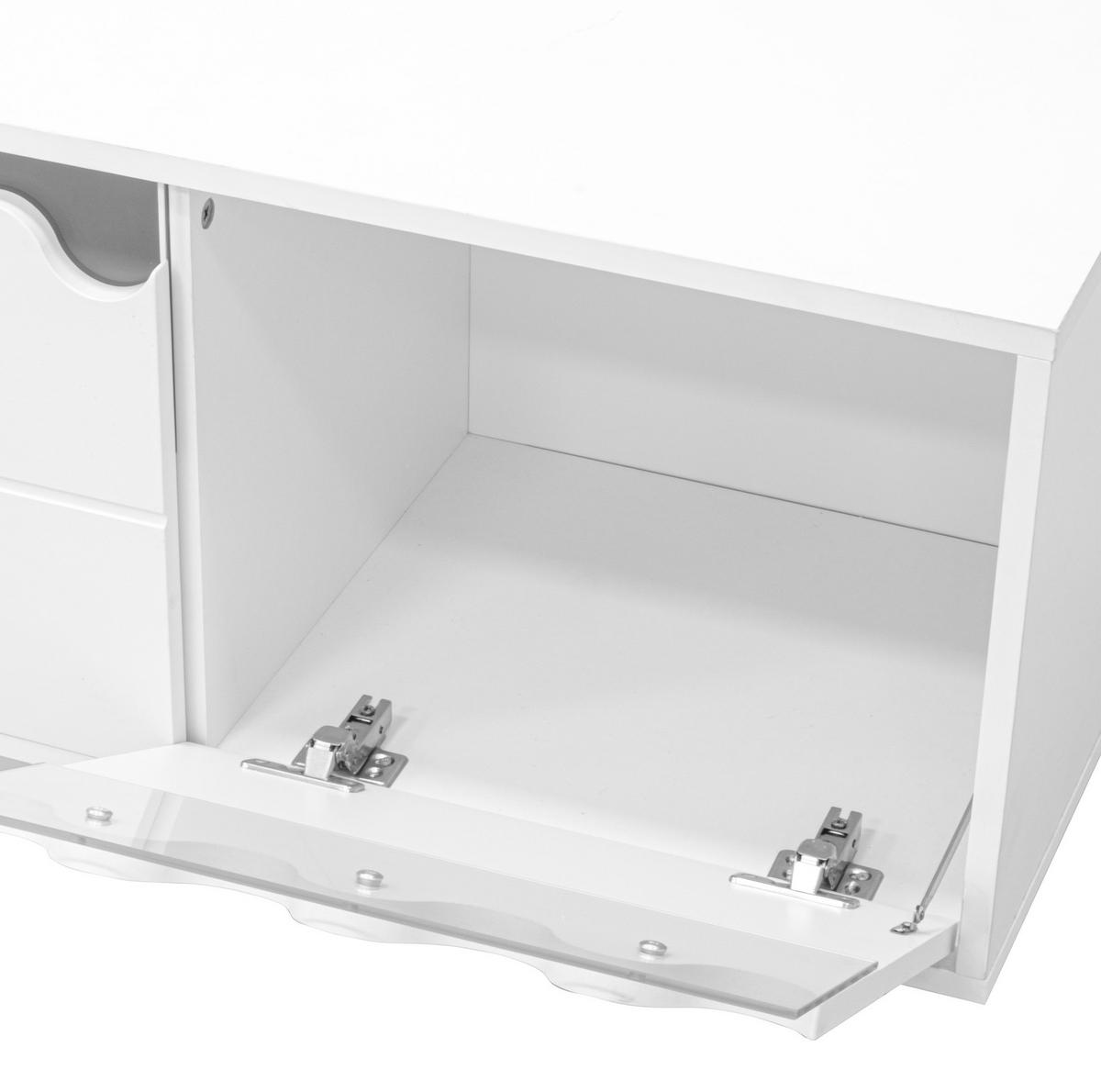 TV-MÖBEL- und Couchtisch-Set 170/38/50 + 100/50/36 cm aus Holzwerkstoff mit Stauraum und Schubladen, hochglänzend, Schwarz - Schwarz, Holzwerkstoff (170/50/38cm) - Redom