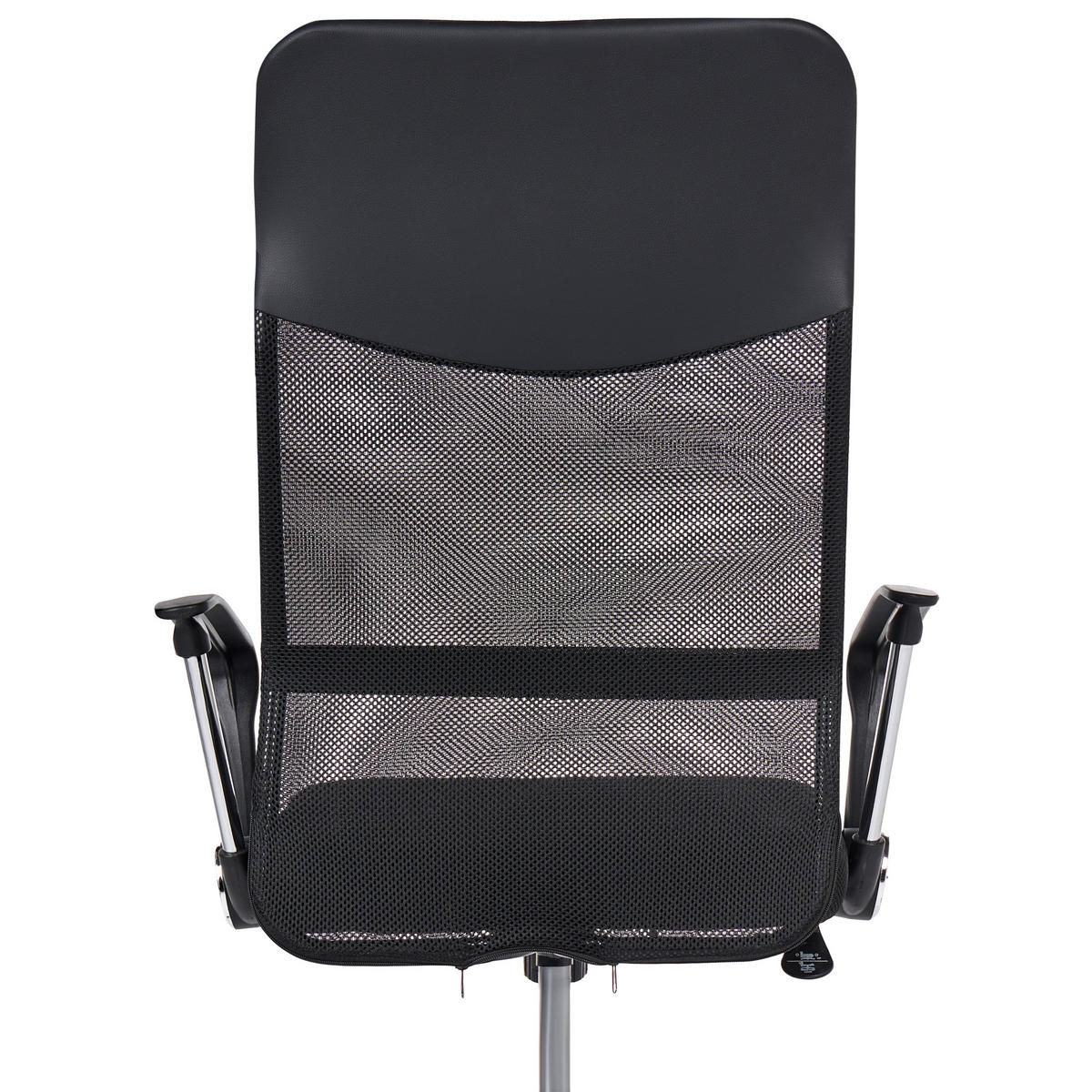 BÜROSTUHL Kunstleder Schwarz Design - Schwarz, Textil/Metall (50/117/49cm) - Beliani