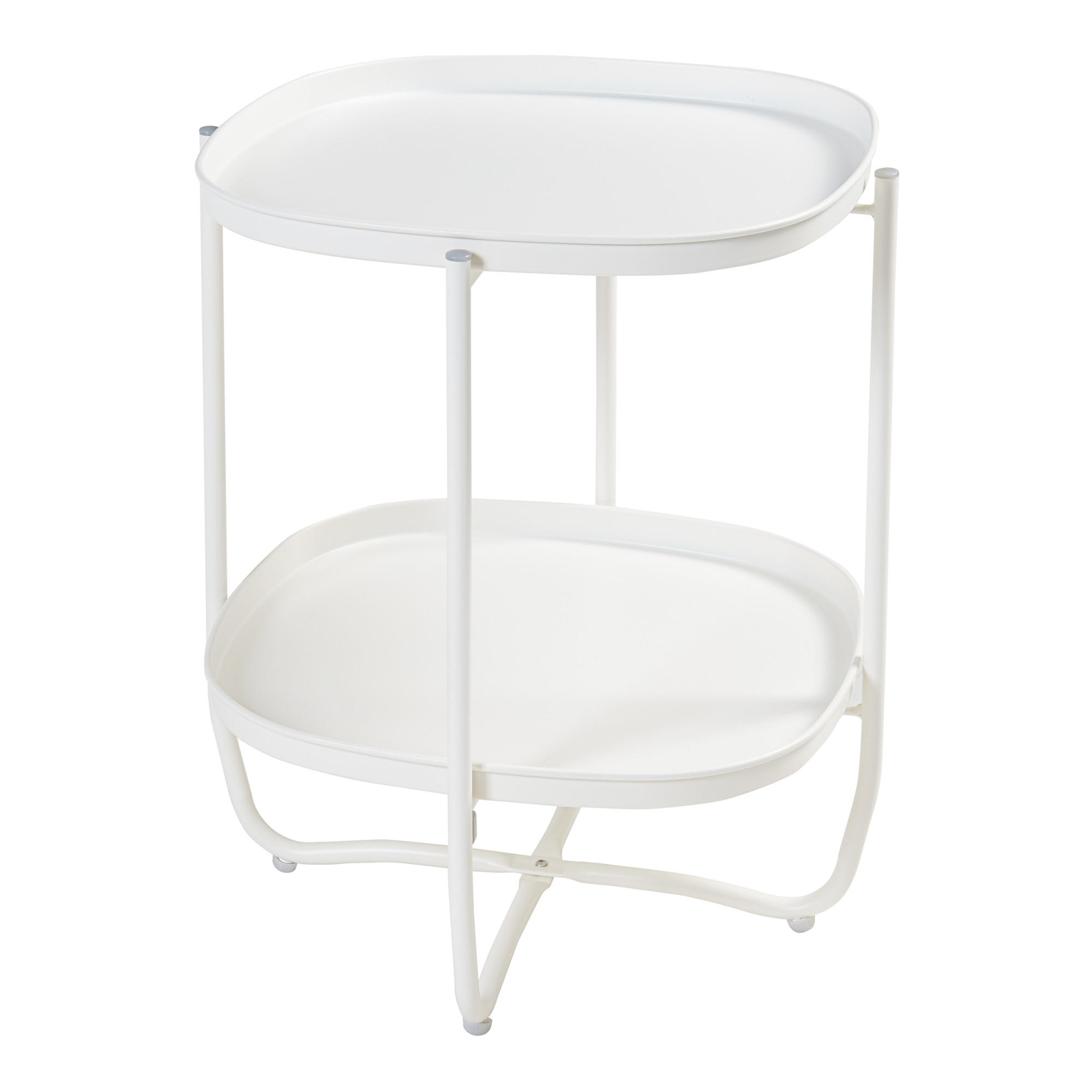 TABLETTTISCH Sandefjord - Weiß, Metall (46/46/57.5cm) - [en.casa]