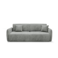 SOFA Dora 3 Sitzplätze Hellgrau - Grau, Holz (233/92/110cm) - Petits-meubles