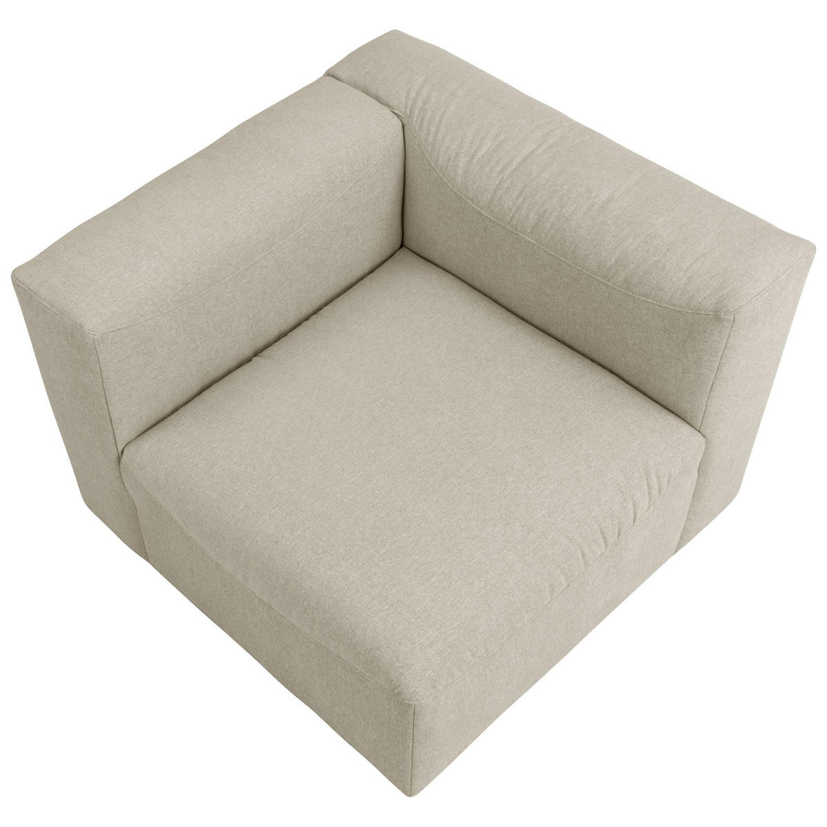 SOFA Element Armlehne rechts Kattrina Flachgewebe creme - Creme, Kunststoff (100/73/100cm) - 58aufmkessel