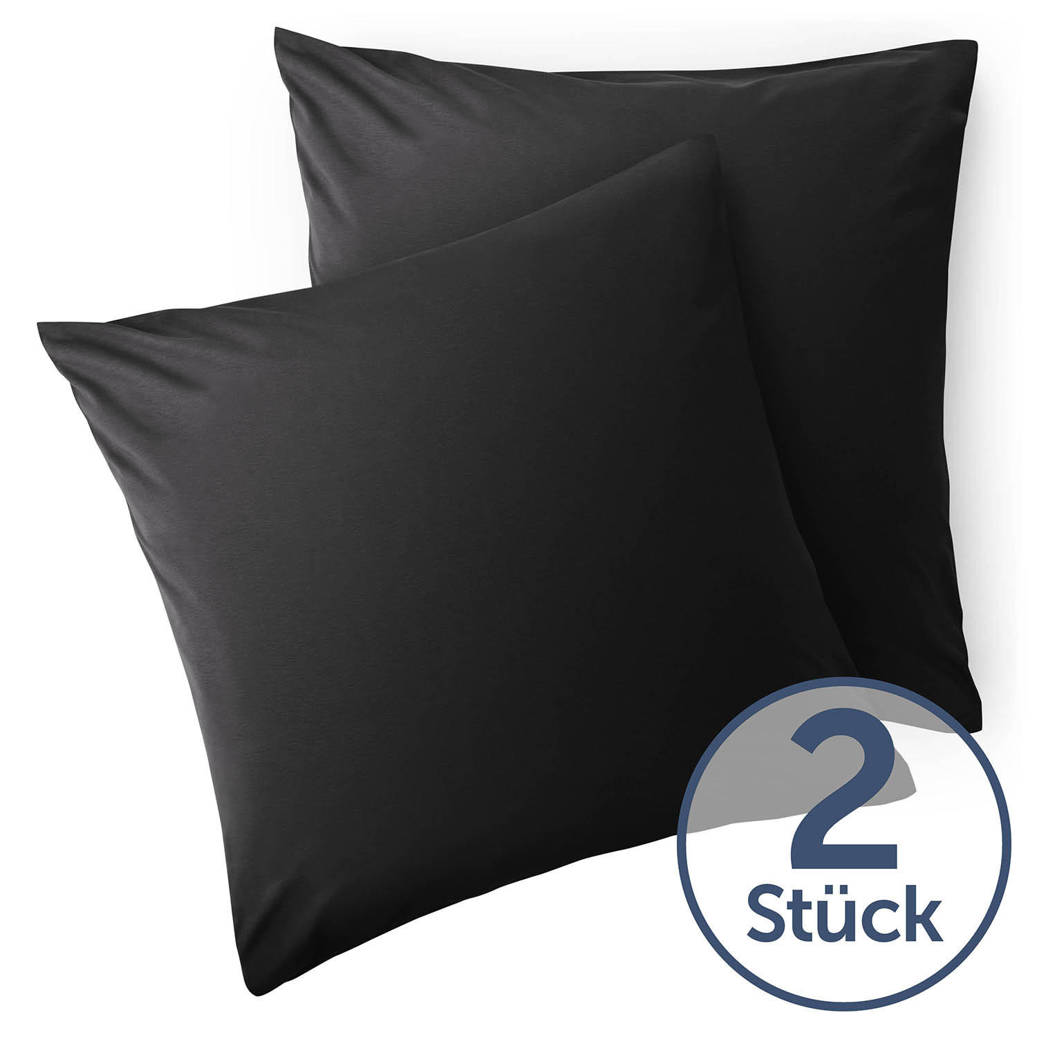 KISSENBEZUG Ellen 40/40 cm, 2er-Set, Anthrazit - Anthrazit, Textil (40/40cm) - Blumtal