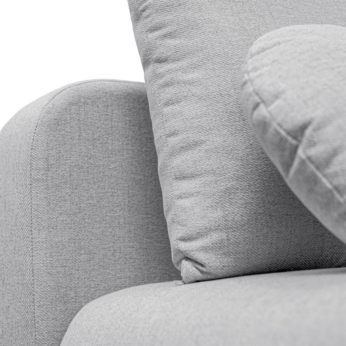 Schlafsofa CLAIRE, zweisitzig, mit Schlaffunktion, Neve 80 - Hellgrau, Textil (208/90/95cm) - Lookway