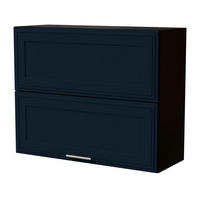 KLAPPHÄNGESCHRANK Salo W8B/90-AV Schwarz / Indigo Matt 90 / 32,5 / 72cm - Schwarz/Dunkelblau, Holz/Holzwerkstoff (90/72/32.5cm) - Feldmann-Wohnen