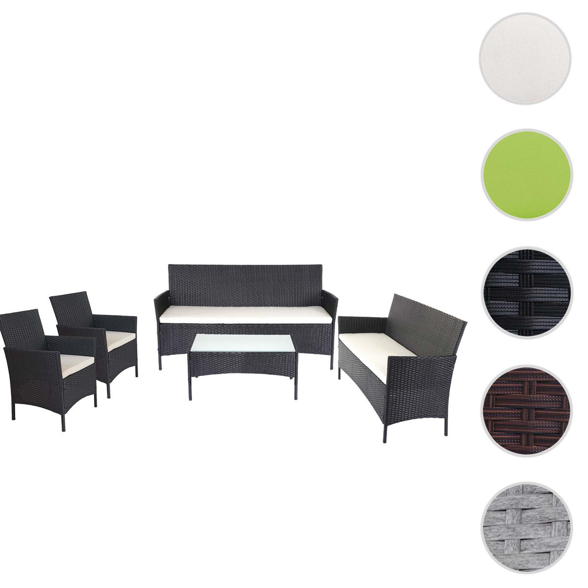 LOUNGE-SET Gartengarnitur Anthrazit - Anthrazit, Metall - PROREGAL