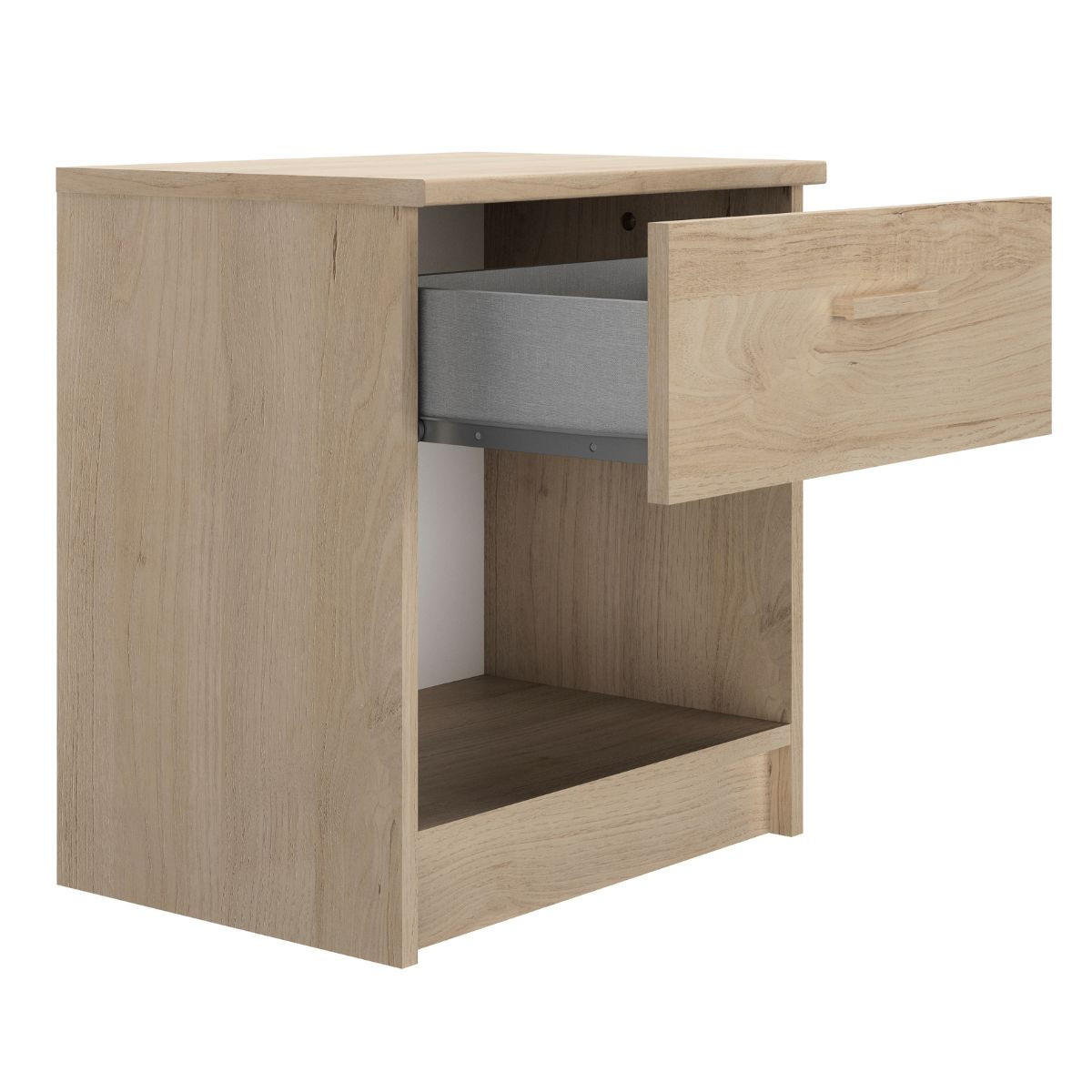 NACHTTISCH 1 Schublade H52 cm Tulle - Eichefarben, Holzwerkstoff (35/52/48cm) - Calicosy