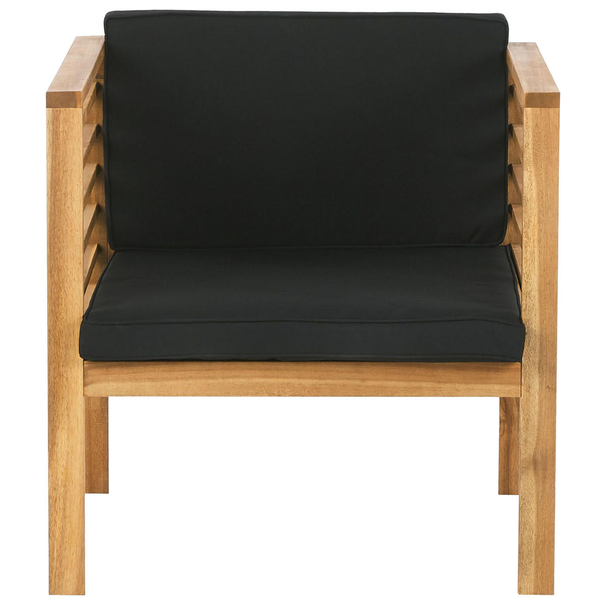 4-SITZER LOUNGE SET Akazienholz Hellbraun Pacific - Hellbraun, Holz - Beliani
