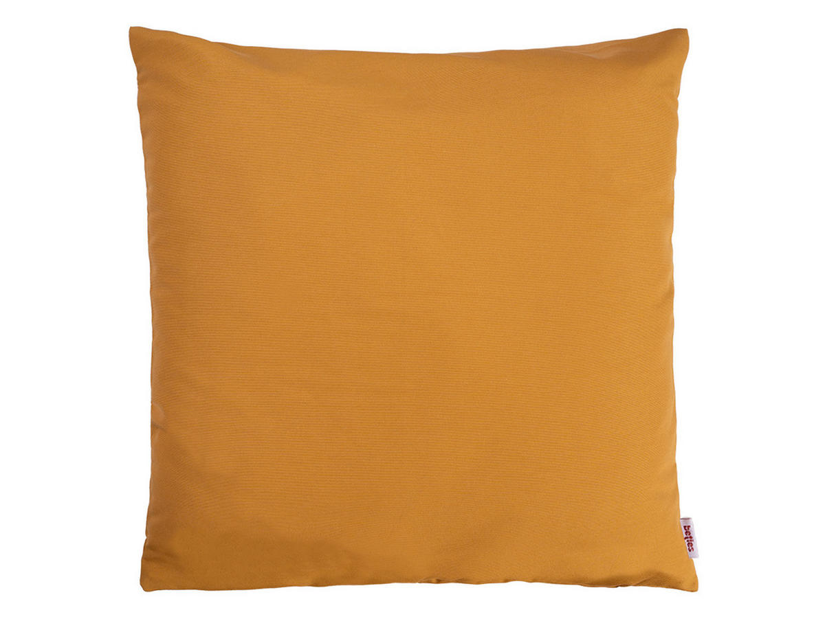 KISSENHÜLLE Wunschton safran-gelb 45/45 cm - Gelb, Textil (45/45cm) - beties Heimtextil